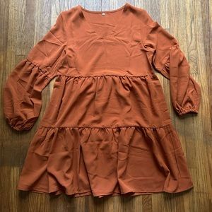Orange Long Sleeve Dress Size Small
